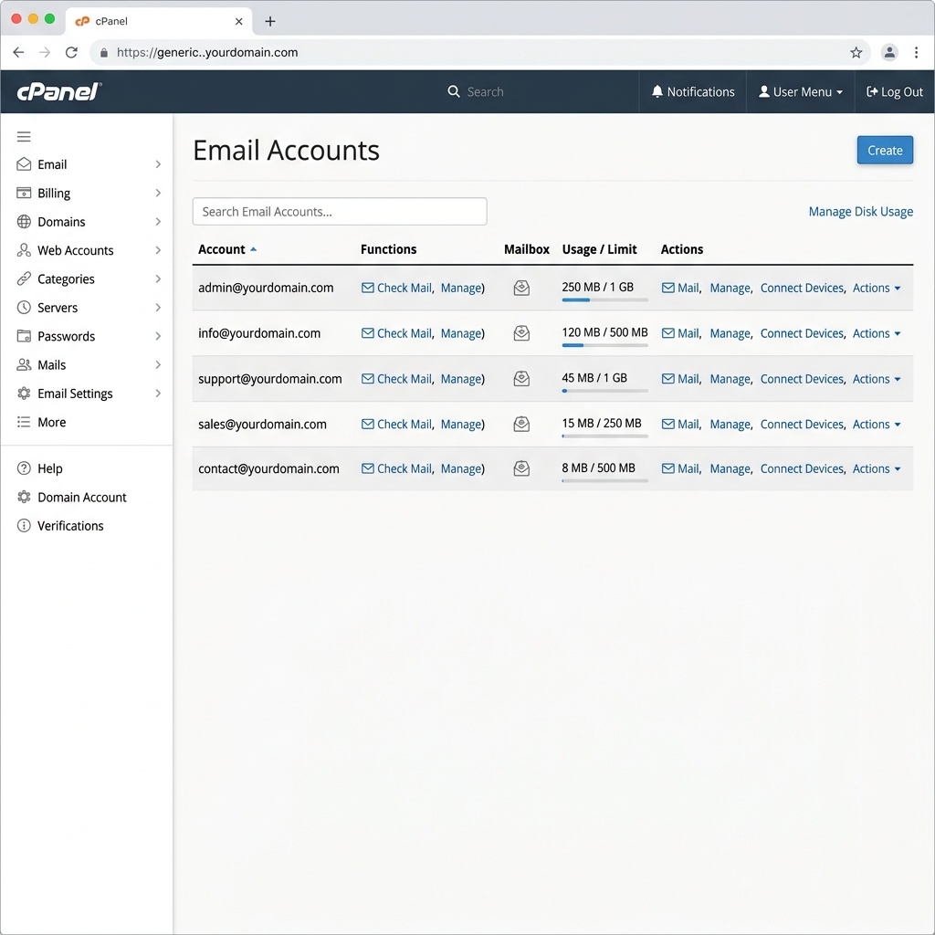 cPanel Email